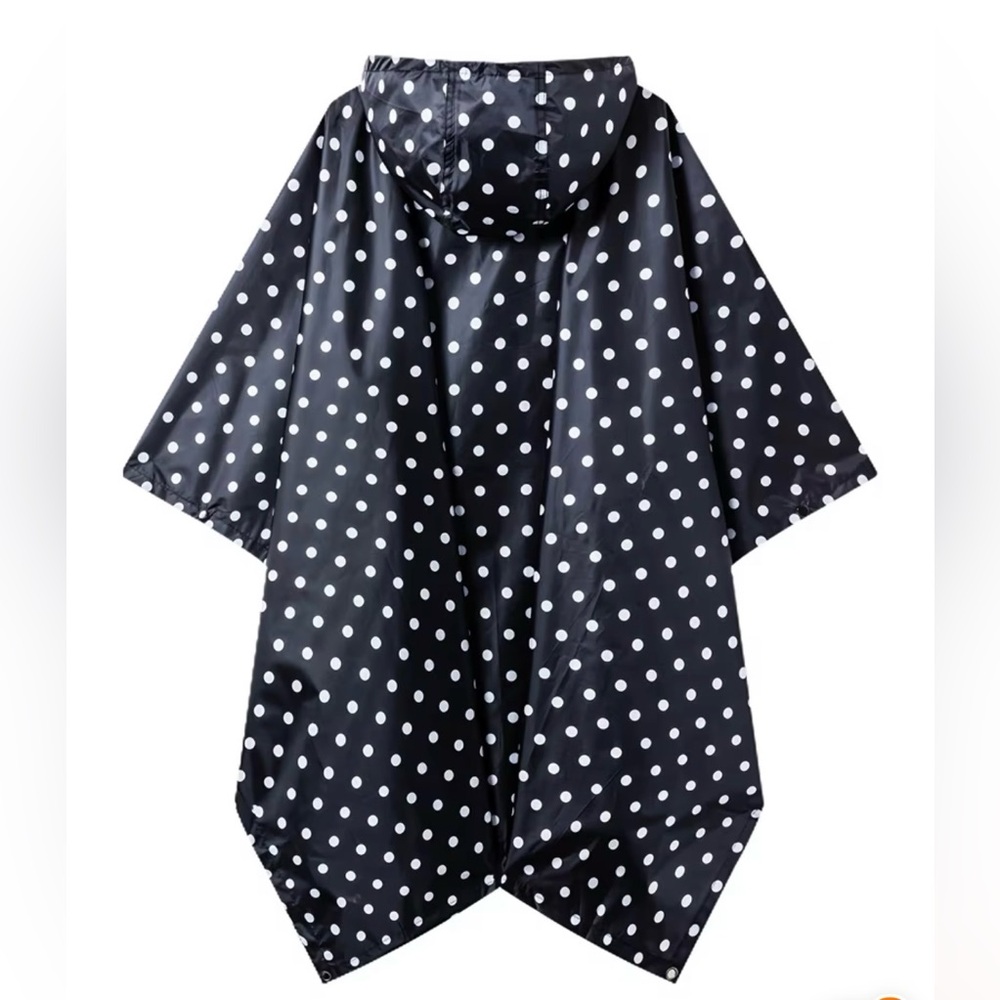 BN Poncho Black Polka Dot With Pouch
